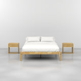 Bme Chalipa 14” Solid Wood Queen Bed Frame with Japanese Joinery - Minimalist Platform Design & Enhanced Storage Bme