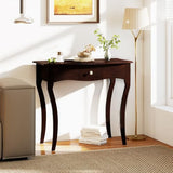 Giantex Wooden Console Table, Chic Accent Entryway Table with Storage Drawers, Solid Rubber Wood Legs and Metal Guide Rails, Vintage Sofa Tables for Living Room, Foyer, Bedroom and Entrance Giantex