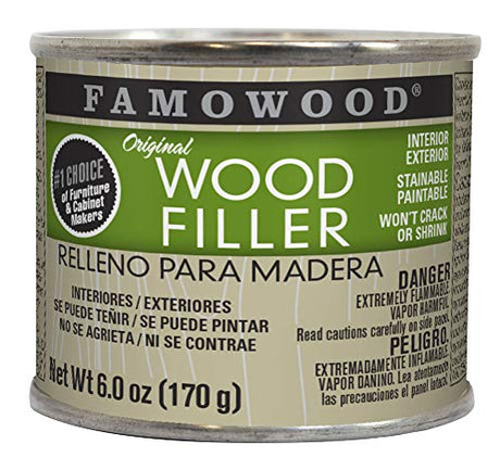 FamoWood 36141122 Original Wood Filler - 1/4 Pint, Mahogany FamoWood