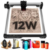 ATOMSTACK Swift 12W Laser Engraver, Swift 12W Laser Cutter, 0.06mm High Accuracy Laser Engraving Machine for Wood and Metal, Dark Acrylic, Glass, Leather ATOMSTACK