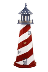 Beaver Dam Woodworks 5 Foot Amish Made Patriotic Wooden Lighthouse Dress The Yard