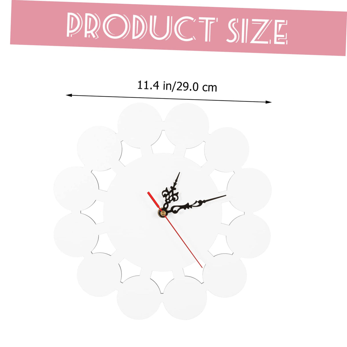 EXCEART Retro Wood Wall Clock - Silent Mechanical Clock, DIY Decorative Brown Clock, 11.40X11.40X1 inches, Battery Powered, for Bedroom EXCEART