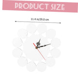 EXCEART Retro Wood Wall Clock - Silent Mechanical Clock, DIY Decorative Brown Clock, 11.40X11.40X1 inches, Battery Powered, for Bedroom EXCEART