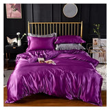High-End Home Rayon Satin Bedding Set Luxury Single Double Duvet Cover Set, King Queen Size Bedding Sets No Sheets,Bed Generic