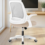NEO CHAIR Office Desk Computer Gaming Ergonomic Chair with Lumbar Back Support Adjustable Height Swivel Wheels Flip-up Arms Mesh Chair for Home or Office (Beige) NEO CHAIR