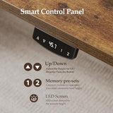 Klicelor Electric Standing Desk 48 Inch, Height Adjustable Desk for Home Office, Sit Stand Up Rising Computer Table with Memory Preset, Rustic Brown Klicelor