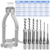 Gisafai 7 Pcs Square Hole Drill Bit with 1 Square Hole Drill Bit Adapter Mortising Chisel Set 1/4, 5/16, 3/8, 1/2, 9/16, 5/8, 3/4 Inch Mortise Machine, Power Tool Accessory for Drill Machines Gisafai