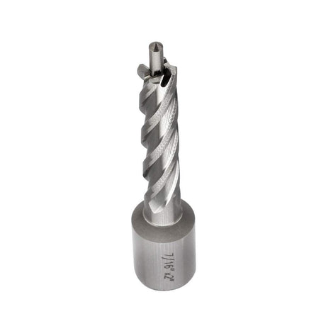 Annular Cutter JESTUOUS 3/4 Inch Weldon Shank 7/16 Cutting Diameter 2 Cutting Depth with Pilot Pin Slugger Bits Two Flat HSS Kit for Magnetic Drill Press,1 Piece JESTUOUS