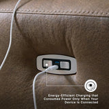 Signature Design by Ashley Bealeaf Contemporary Power Rocker Recliner with USB Ports, Dark Brown