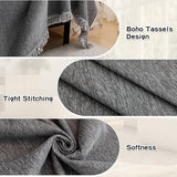 MYSKY HOME Couch Cover for Sectional Sofa, 2 Pieces Couch Covers for L Shape Sofa Cover, Furniture Protector for Pets, Kids, Sofa Slipcover for 2-3 Cushion Couch (71"x118"+71"x118", Dark Grey) MYSKY HOME