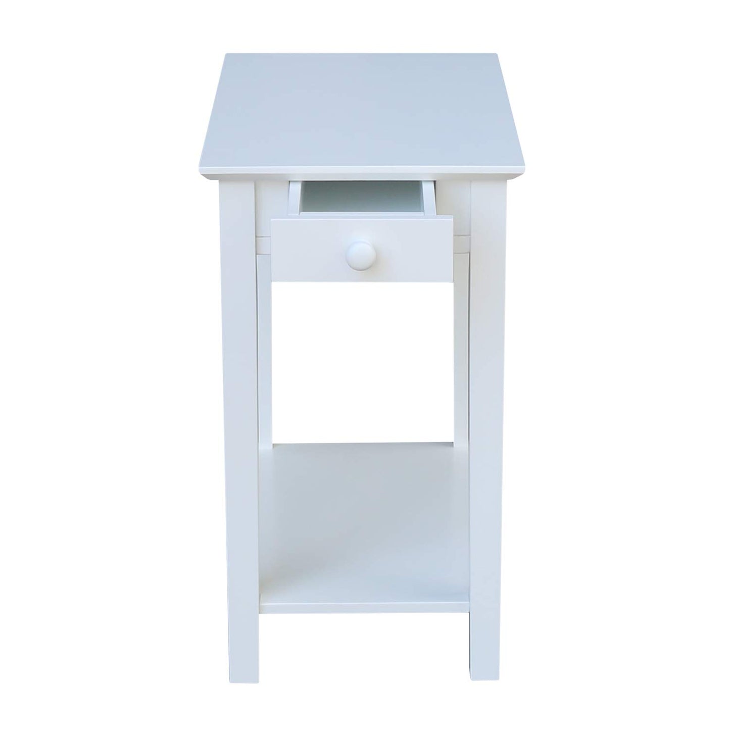 IC International Concepts International Concepts Narrow End Table, White