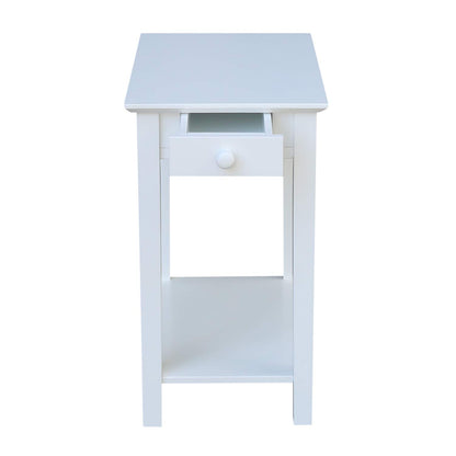 IC International Concepts International Concepts Narrow End Table, White