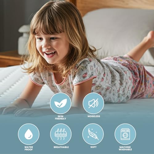 100% Quilted Waterproof Mattress Protector Full, Fitted Full Size Mattress Pad, Breathable & Soft 16 Inches Deep Pocket Full Size Mattress Cover, Machine Washable Mattress Cover Full DANYDude
