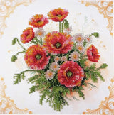 AllAboutEmbroideryUA Bead Embroidery kit Summer Bouquet FL-1112 Floral Beaded Cross Stitch kit