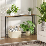 Vantimo 47.2" Console Table, Narrow Entryway Table, Skinny Sofa Table, Behind Couch Table, Long Skinny Table, DisplayTable for Entryway, Living Room, Foyer, Corridor, Office, Rustic Brown Vantimo