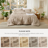 Bedsure Tufted Boho Comforter Set Twin Size - Khaki Boho Bed Set, GentleSoft™ 2 Pieces Farmhouse Shabby Chic Embroidery Bedding, Gifts for Woman, Soft Jacquard Twin Comforter for All Seasons Bedsure