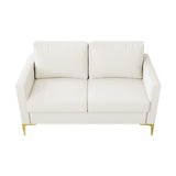 Avenco Loveseat Sofa, Modern Sofa Coach, 67'' Width Sofa with Extra Deep Seats, Couch for Living Room, Apartment, Room Office, Ivory Avenco