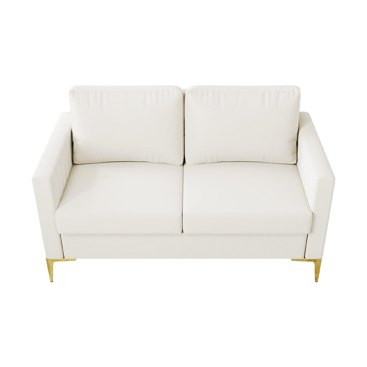 Novilla Loveseat Sofa, Modern Loveseat Sofa Coach, 67'' Width Sofa with Extra Deep Seats, Small Couch for Living Room, Apartment, Room Office, Ivory Novilla