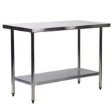 Kitchen Catering Table, NSF Commercial Stainless Steel Work Table, 24 X 36 Inches Food Grade Kitchen Prep Workbench Scratch Resistant Metal Countertop Workstation w/Adjustable Undershelf Payhere