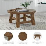 Signature Design by Ashley Mackifeld Round Coffee Table, Warm Brown Signature Design by Ashley