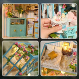 BenBen DIY Miniature House Kit, Mini House Building Kit for Adults, Model Craft Kits with Furniture, Tiny Dollhouse Diorama to Build for Hobbies, Gifts for Family and Friends(Garden Tea House)