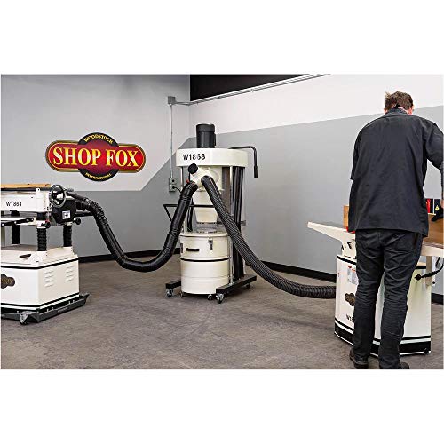 Shop Fox W1868 2 Hp Portable Cyclone Dust Collector… Shop Fox