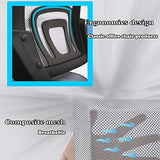 BestOffice Ergonomic Office Chair Mesh Cheap Desk Chair Task Computer Chair Lumbar Support Modern Executive Adjustable Rolling Swivel Chair for Back Pain, White BestOffice