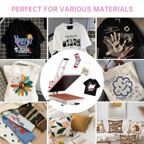 Heat Press Machine 16x24 Slide Out, Auto Open Semi Automatic Sublimation Transfer for T-Shirts, Bags, Ceramics (16x24 Auto Open Pink) TransferMuse