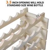 Smartxchoices 72 Bottles Stackable Modular Wine Rack, 6-Tier 72 Slots Floor Wine Storage Stand Wooden Wine Holder Display Shelves, Wobble-Free, Solid Wood, Floor Free Standing Smartxchoices