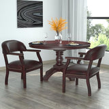 Boss Captain’s Chair In Burgundy Vinyl Boss Office Products