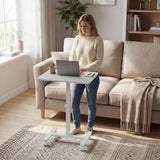 WINAZ Small White Standing Rolling Desk - 24 Inch Portable Mobile Stand Up Kids Desk Adjustable Height with Wheels for Small Spaces, Couch Laptop Desks Side End Table for Home Office, White WINAZ