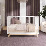 Dream On Me Hygge 5-in-1 Convertible Full-Size Baby Crib in Vintage White Oak, GreenGuard Gold & BSA, Converts to Toddler, Day & Full-Size Bed, Adjustable Mattress Heights, Modern Nursery
