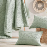 Comfort Spaces Twin/Twin XL Comforter Set for College Tufted Boho Dorm Comforter Set Twin XL Size, All Season Lightweight Bedding Set Soft, Matching Sham Sage Green 2 Piece Comfort Spaces