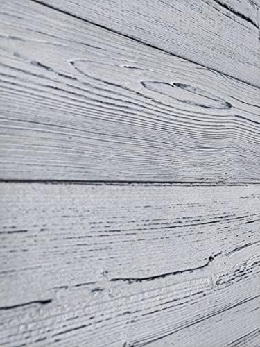 COLAMO 10pack White-Washed Weathered Real Pine Wood Peel and Stick Backsplash Wall Planks, Self Stick On Shiplap Boards Paneling for RV Bedroom Living Room Accent Wall, Adhesive Wooden Wall P - WoodArtSupply