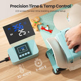 EENOUR Hat Press, Hat Heat Press Machine with 2 Platens & Caps Stretcher, Hat Press Heat Machine for Caps with Memory Mode, Precise Time and Temperature Control, Heat Transfer Printing for Caps, Hats EENOUR