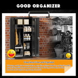 Greenvelly Metal Storage Cabinet with 2 Doors, Black 72” Steel Storage Wardrobe Cabinet, Employees Locker Closet Clothing Coat Steel Wardrobe Cabinet with Hanging Rod for Garage, Gym, Home Office Greenvelly