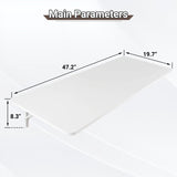 Neoaider Wall Mounted Folding Table 47.2”L x 19.7”W, Laundry Folding Table with Heavy Duty Metal Collapsible Shelf Brackets, 220 LBS Capacity, Wall Mounted Desk Fold Down for Small Spaces Neoaider