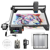 Longer RAY5 20W Laser Engraver with Air Pump and 17.3"x 17.3" Honeycomb Working Table, DIY Laser Engraver for Wood and Metal, Paper, Acrylic, Glass, Leather Longer