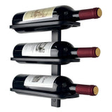 Wall Mounted Wine Rack, Industrial Metal Wine Holder Rack (3 Bottles) GODGOQGOP