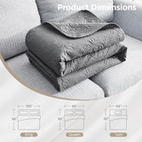 Sophia & William Bed Quilt Bedspread Coverlet - Reversible, Lightweight - Queen Size, Iron Grey Sophia & William