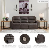 Signature Design by Ashley Boxmere Modern Leather Match Power Reclining Sofa with USB Ports, Dark Brown Signature Design by Ashley