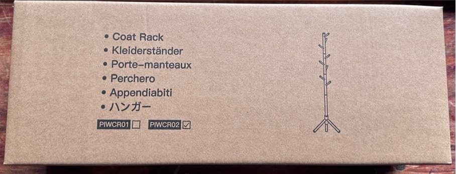 Pipishell Coat Rack Sturdy Wooden Coat Rack Stand, Adjustable Coat Tree, Free Standing Tree Hanger with 4 Sections & 8 Hooks, for Home/Bedroom/Office/Hallway/Entryway Pipishell