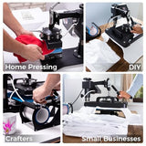 4 Pcs Silicone Heat Press Mat, Heat Press Pad for Hat HTV Transfer Vinyl, Heat Resistant, Cuttable, Hat Press Accessories for Hats and Small Items KCMOSGI