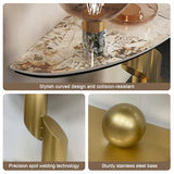 WOOOFA Modern Gold Console Table, Entryway Table with Smart Sensor Lights, Luxurious Marble Console Table, Sturdy and Easy to Clean, Sofa Table for Living Room, Hallway, Foyer, Bedroom WOOOFA