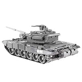 Piececool Metal 3D Puzzles for Adults or Teens, Military Tank T-90A DIY 3D Metal Model Building Projects Kits Brain Teaser Puzzle - Great Gift Idea,150 Pcs