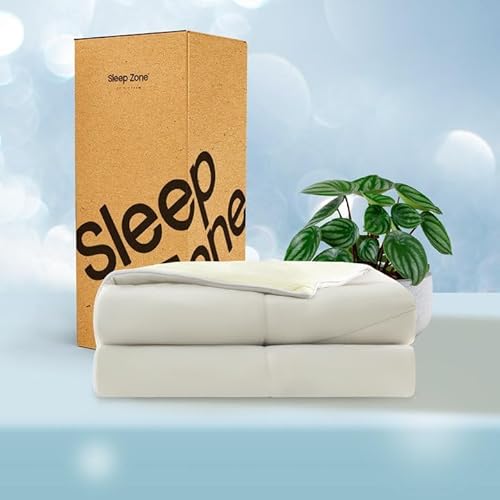 SLEEP ZONE Cooling Comforter for Hot Sleeper Full/Queen Size - Super Soft & Breathable Double-Sided Quilt Summer Blanket, Machine Washable Lightweight Duvet Insert (Grey+Yellow, Full/Queen) SLEEP ZONE