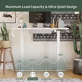 FEZIBO 48 x 24 Inches Standing Desk with Drawer, Adjustable Height Electric Stand up Desk with Storage, Sit Stand Home Office Desk, Ergonomic Computer Desk, White FEZIBO