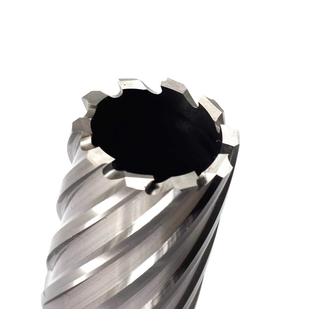 Annular Cutter JESTUOUS 3/4 Inch Weldon Shank 1-1/2 Cutting Diameter 2 Cutting Depth with Two-Flat HSS Kit for Magnetic Drill Press,1 Piece JESTUOUS