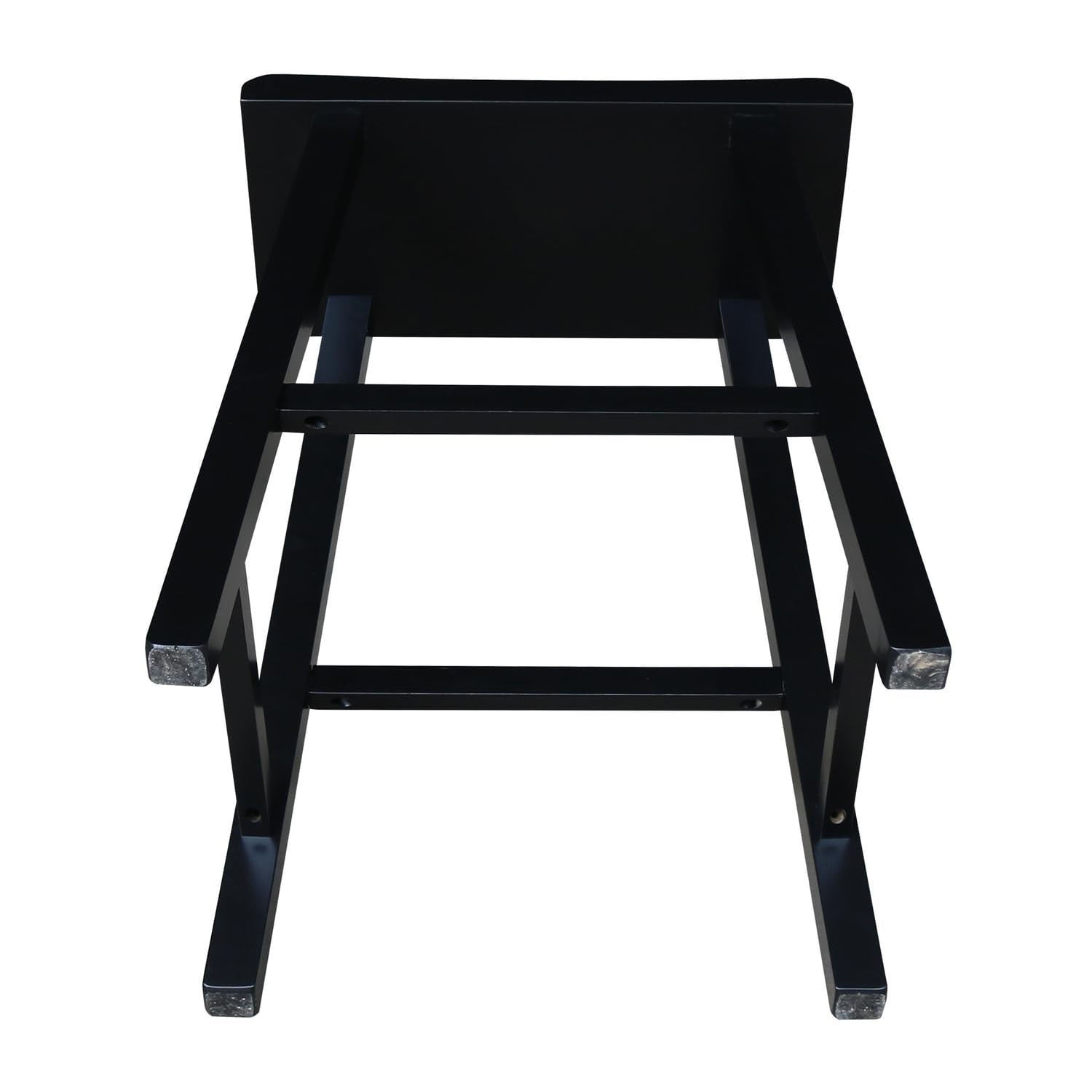 International Concepts 24-Inch Saddle Seat Barstool, Aged Black - WoodArtSupply