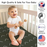 Sweet Jojo Designs 4-Piece Baby Crib Bedding Set (Boho Chic) for Boys or Girls, Infants/Nursery incl. Cotton Blanket, Fitted Sheet, Skirt, Diaper Stacker (Sage Green, Gender Neutral, Unisex Farmhouse) Sweet Jojo Designs